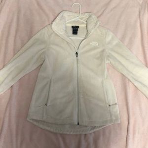 white/cream fuzzy The North Face Osito jacket